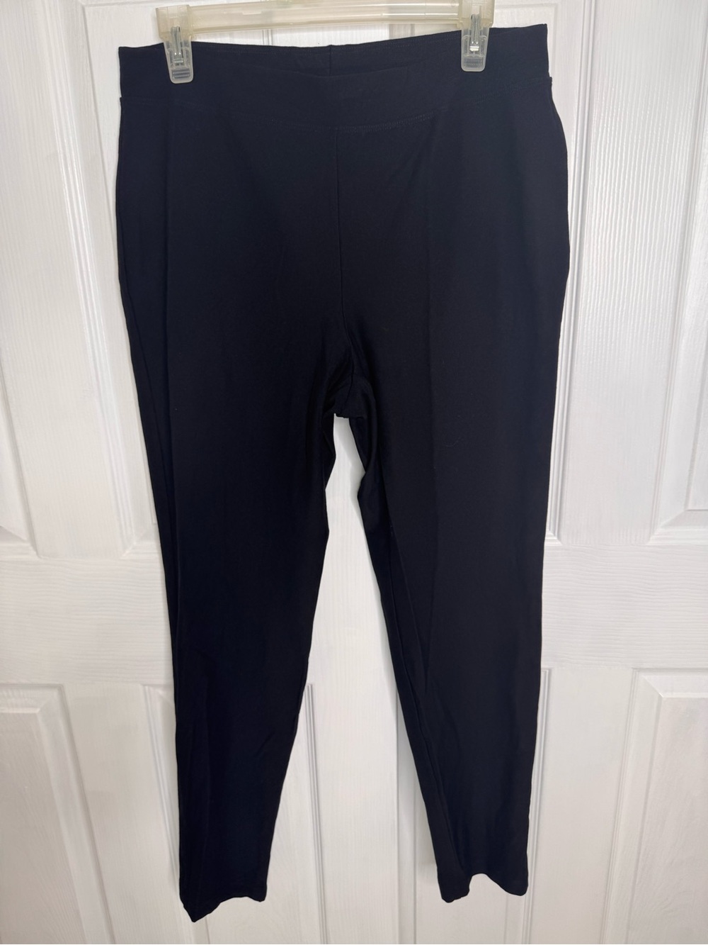 Eileen Fisher Women's Size M Black Slim Ankle Pants Stretch Crepe NWT $168
